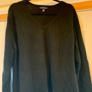 Lands End black size 3X (24W-26W) cashmere sweater